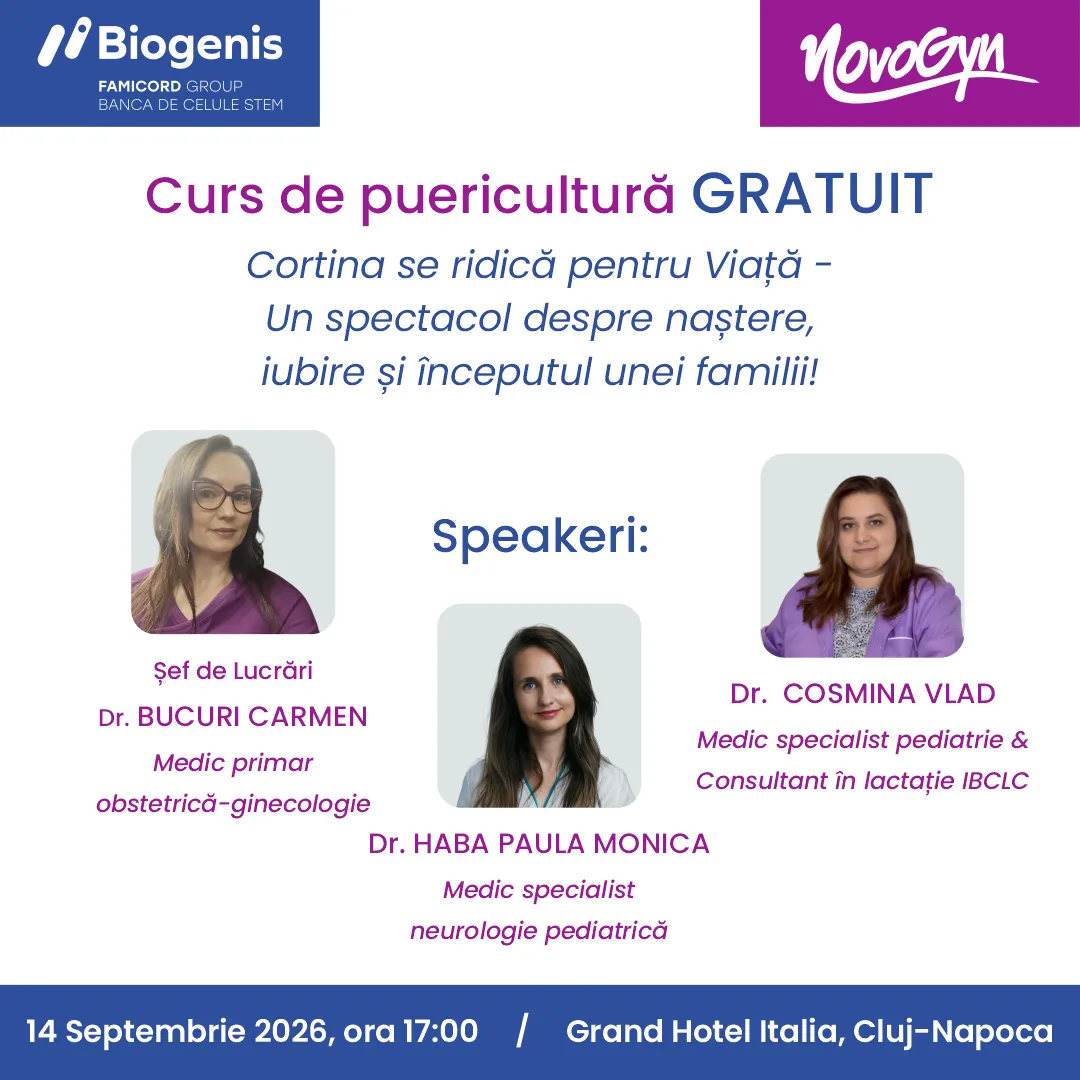Biogenis invită graviduțele la Cursul de Puericultură GRATUIT 