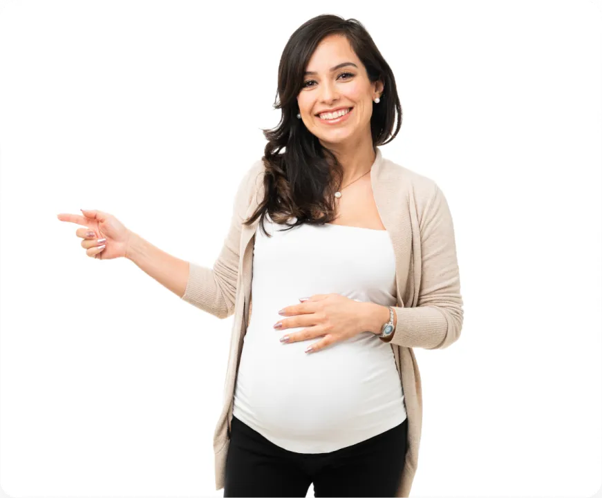 smiling-woman-pointing